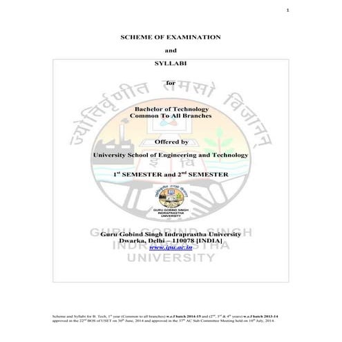 1 final scheme & syllabus  ist & 2nd semester for the academic session 2014-15