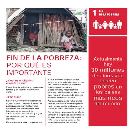 Fin de la pobreza objetivos de desarrollo sustentable