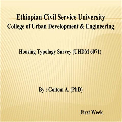 Housing Typology Survey Lecture Note.ppt