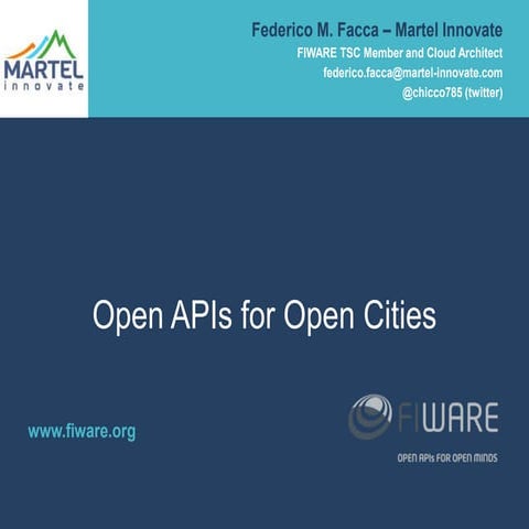 FIWARE MEXICO WorkShop 2016 - 3. FIWARE: Open APIs for Open Cities