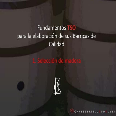 Fundamentos TSO para una barrica de calidad (1. selección de madera)