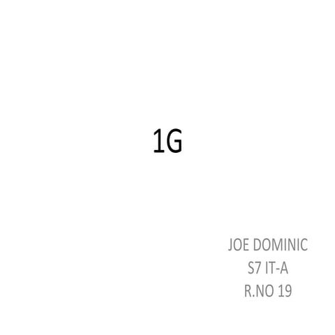 Generation of 1G to 5G | PPTX