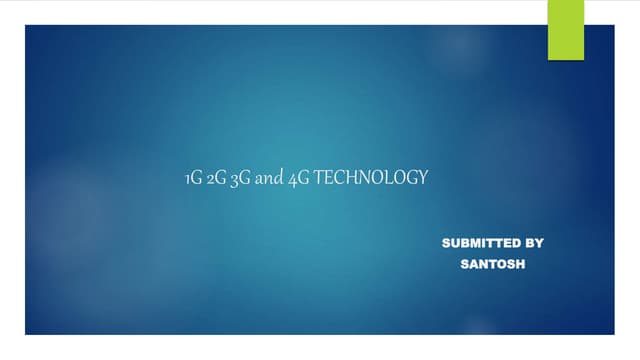 Wireless technology 1g 2g 3g 4g