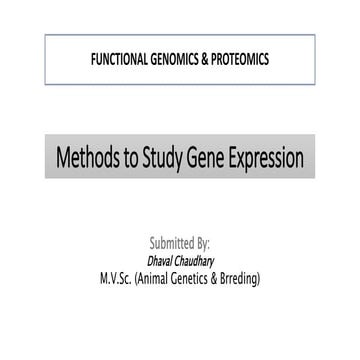 gene expression traditional methods 