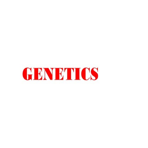 genetics introduction - models of inheritance