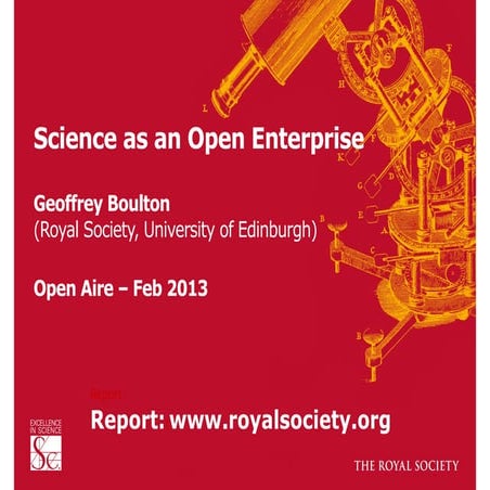 Science as an Open Enterprise – Geoffrey Boulton