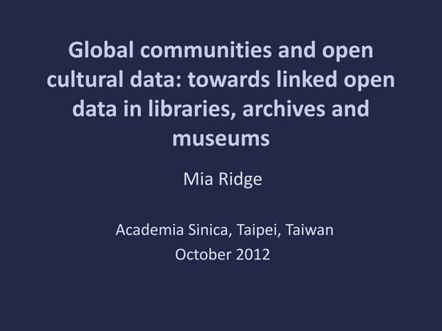 Global lodlam_communities and open cultural data