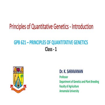 1 gpb 621 quantitative genetics   introduction