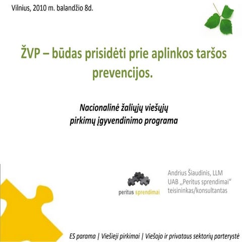 GPP a way to contribute to environment pollution prevention