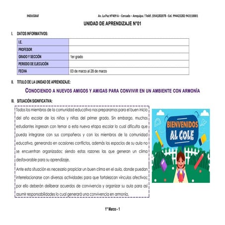 UNIDAD DE APRENDIZAJE Nº 1 - 1° GRADO MAESTRA JANET.docx