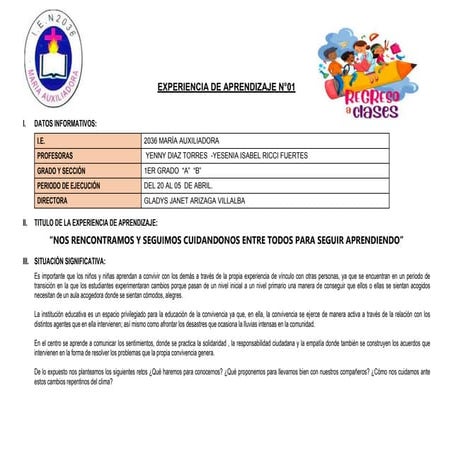 UNIDAD DE APRENDIZAJE Nº 1 - 1° GRADO MAESTRA JANET.docx