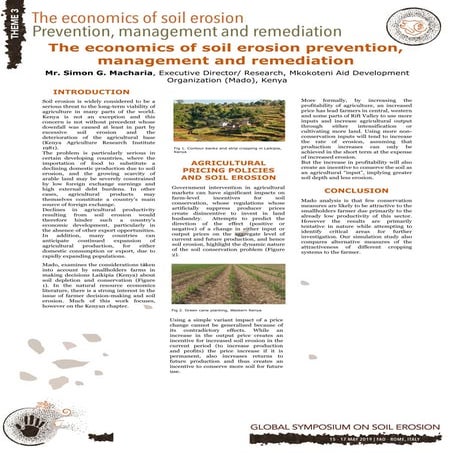 The Economics of Soil Erosion Control and Restoration of Eroded Land 
