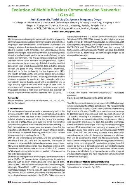 Generations of network 1 g, 2g, 3g, 4g, 5g | DOCX
