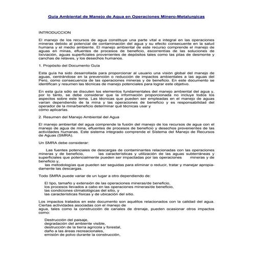 1 guía amb. de manejo de agua en operaciones minero metalurg