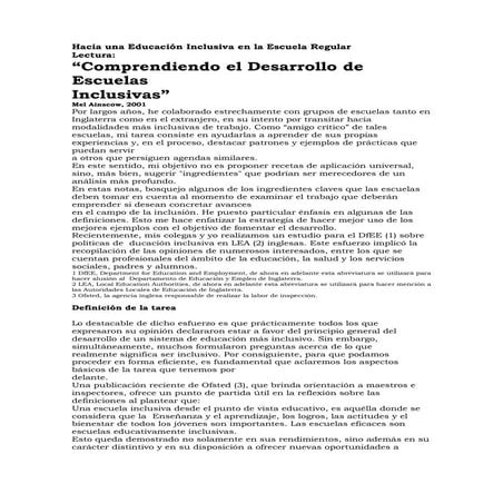 1 hacia una educación inclusiva en la escuela regular