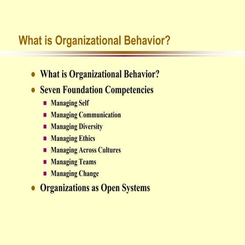 1hbo intro to organizational behavior