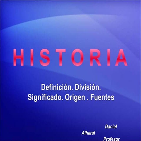 1 historia definición y division