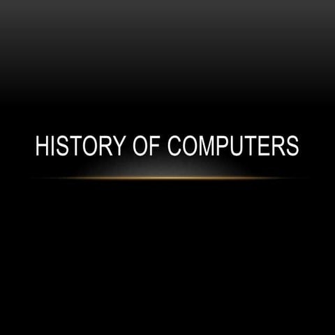 history of computers