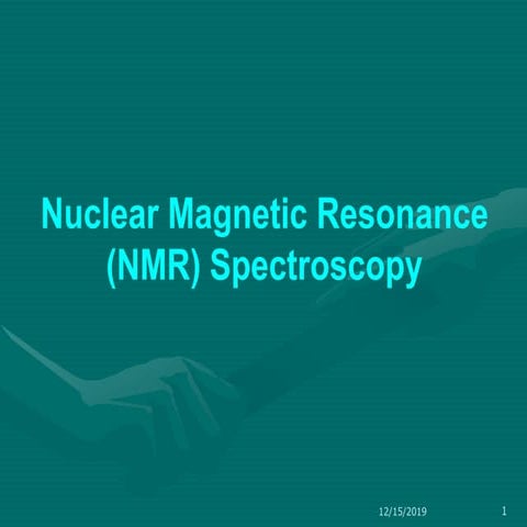 NMR SPECTROSCOPY 17.03.17