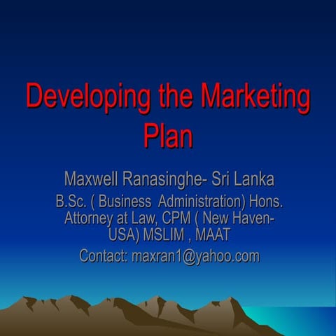 How to develop a marketing plan 