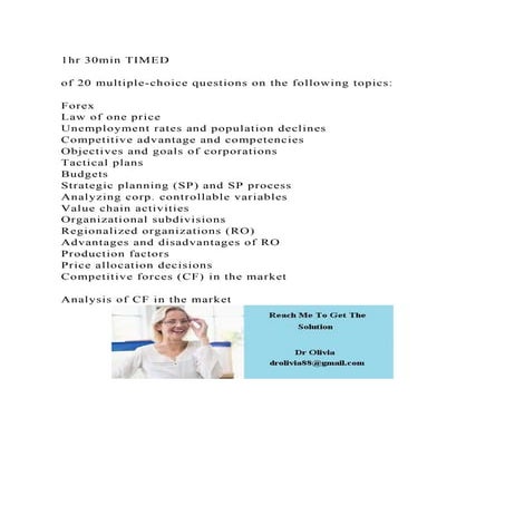 1hr 30min TIMEDof 20 multiple-choice questions on the following .docx