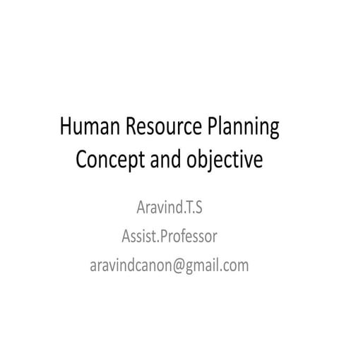  hrp concept and objective
