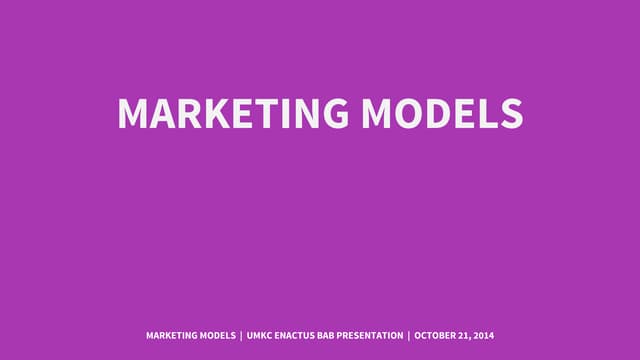Marketing Models