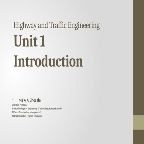 Introduction to Highway Engineering - Civil Engineering