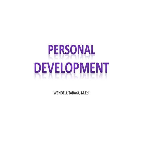 human and personal development