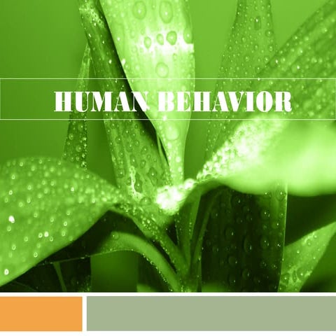 1) human behavio