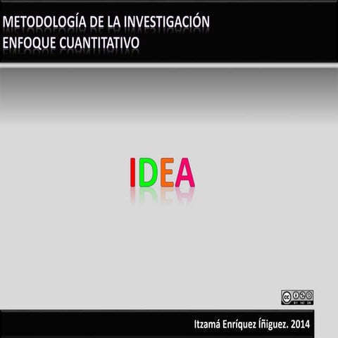 Enfoque cuantitativo: 1. IDEA. ITZAMÁ ENRÍQUEZ ÍÑIGUEZ 