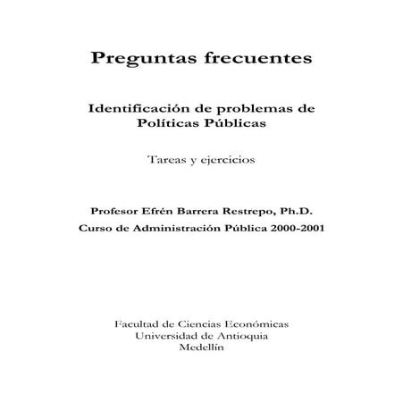 POLÍTICAS PÚBLICAS: Preguntas frecuentes sobre la  Identificación de problemas de políticas públicas.pdf