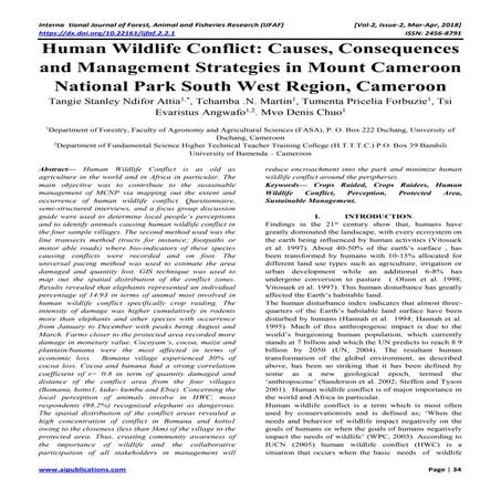 1 ijfaf mar-2018-5-human wildlife conflict causes