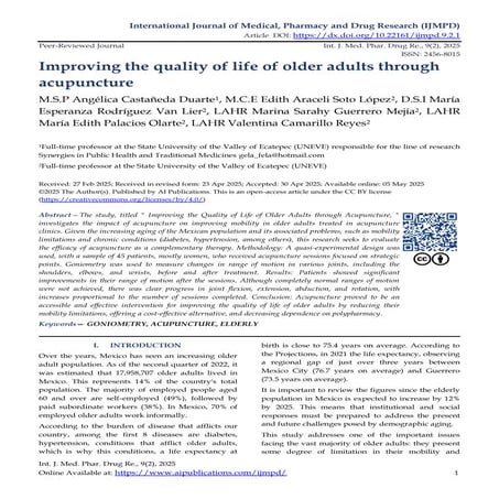 Improving the quality of life of older adults through acupuncture | PDF