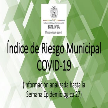 Nuevo índice de riesgo por Covid-19.