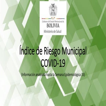 Nuevo índice municipal de riesgo por Covid-19.