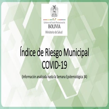 Nuevo índice municipal de riesgo por Covid-19.