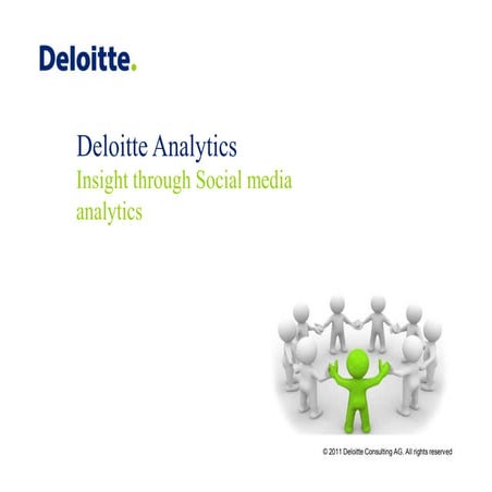Deloitte Social Media Analytics Event: Insight through social analytics ...