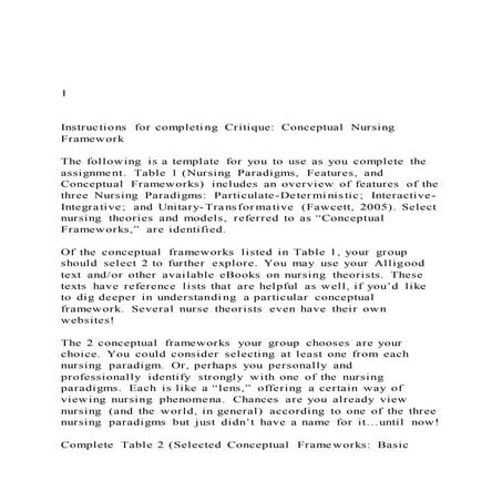 1Instructions for completing Critique Conceptual Nursin