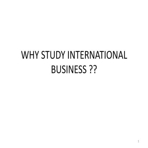 1 international business