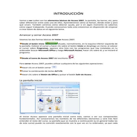 Elementos básicos de Access 2007 | PPTX