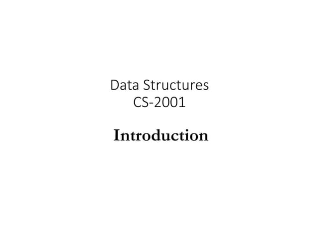 Introduction to Data Structures on C++ Language | PPT