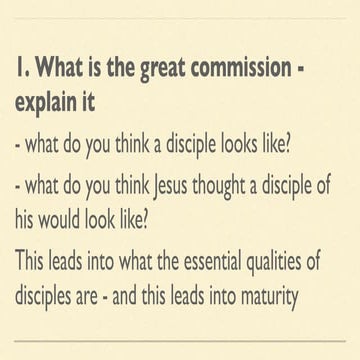 Making Disciples: introduction Part 2/2 | PDF