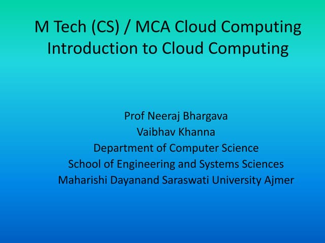 1 introduction to cloud computing