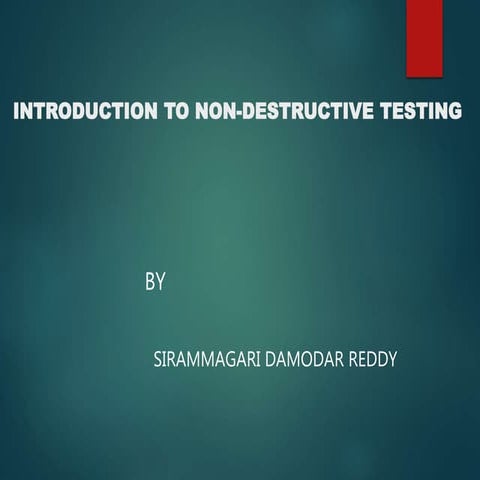 Introduction to nondestructive testing