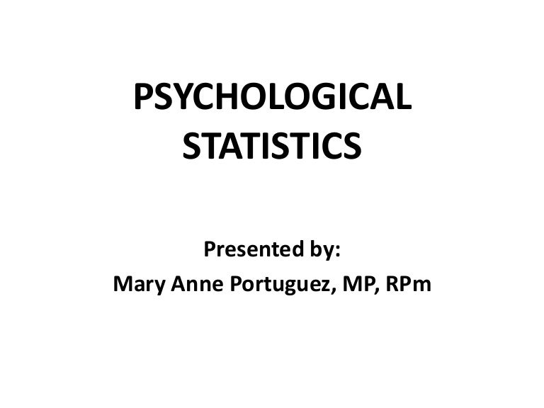 1 introduction to psychological statistics