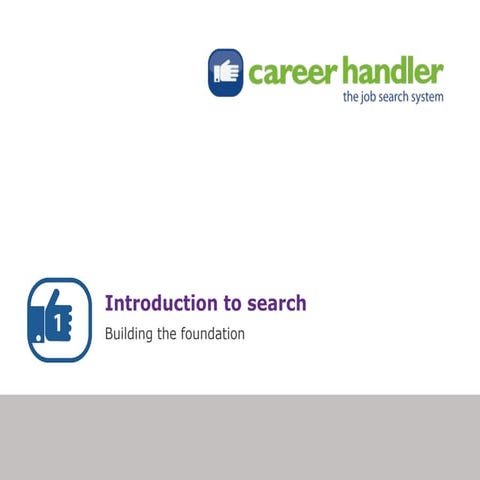 Introduction to your job search