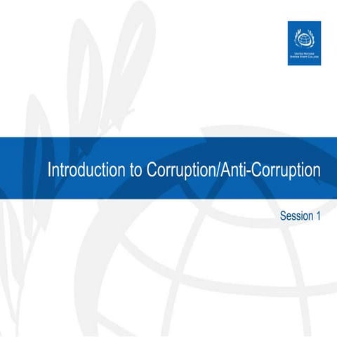 Introduction to Corruption, definition, types, impact and conclusion | PPTX