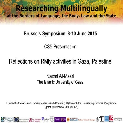 Case study 5 - Brussels June 2015 Slides (N. Al-Masri)