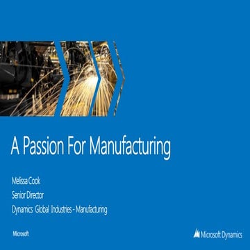 A Passion for Manufacturing